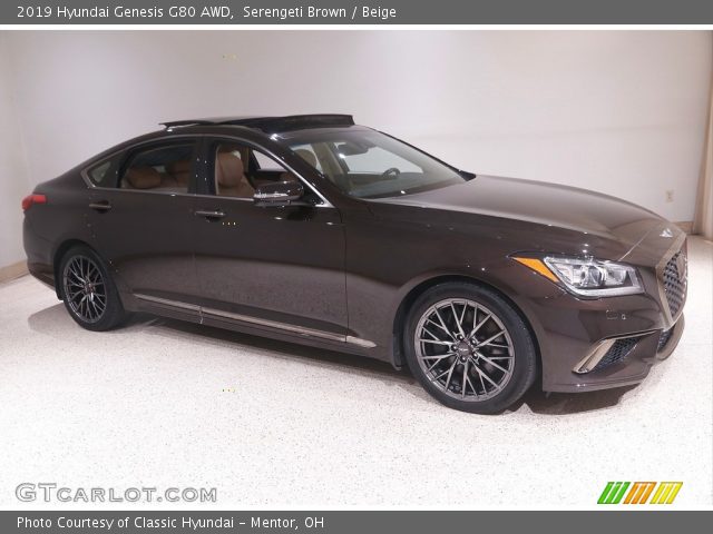 2019 Hyundai Genesis G80 AWD in Serengeti Brown