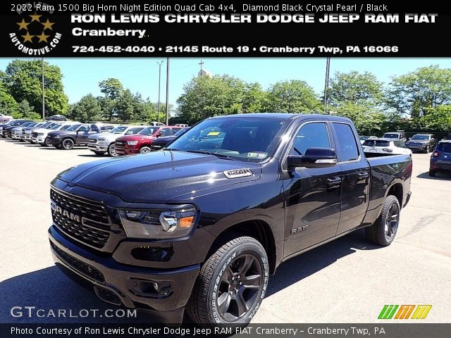 2022 Ram 1500 Big Horn Night Edition Quad Cab 4x4 in Diamond Black Crystal Pearl