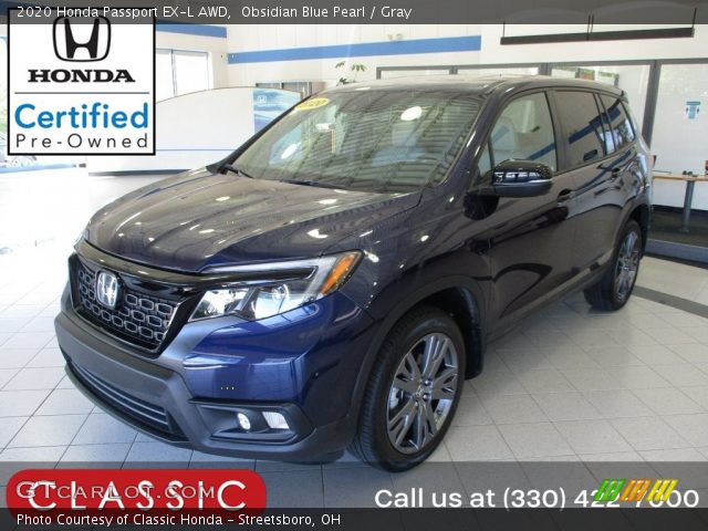 2020 Honda Passport EX-L AWD in Obsidian Blue Pearl