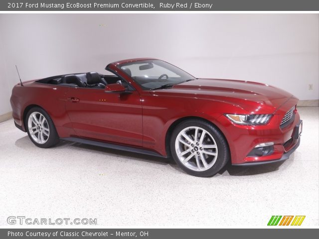 2017 Ford Mustang EcoBoost Premium Convertible in Ruby Red
