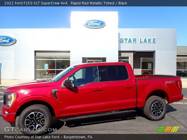 2022 Ford F150 XLT SuperCrew 4x4 in Rapid Red Metallic Tinted