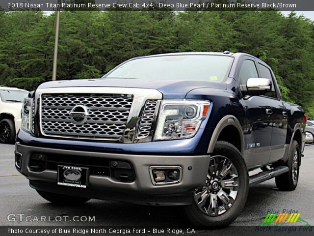 2018 Nissan Titan Platinum Reserve Crew Cab 4x4 in Deep Blue Pearl