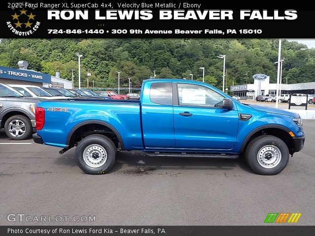 2022 Ford Ranger XL SuperCab 4x4 in Velocity Blue Metallic