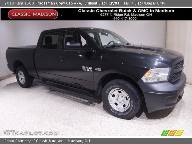 2018 Ram 1500 Tradesman Crew Cab 4x4 in Brilliant Black Crystal Pearl