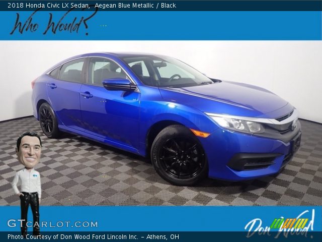 2018 Honda Civic LX Sedan in Aegean Blue Metallic