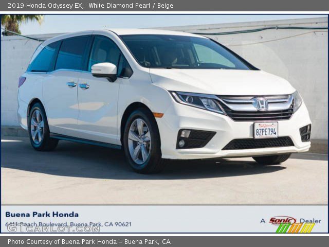 2019 Honda Odyssey EX in White Diamond Pearl