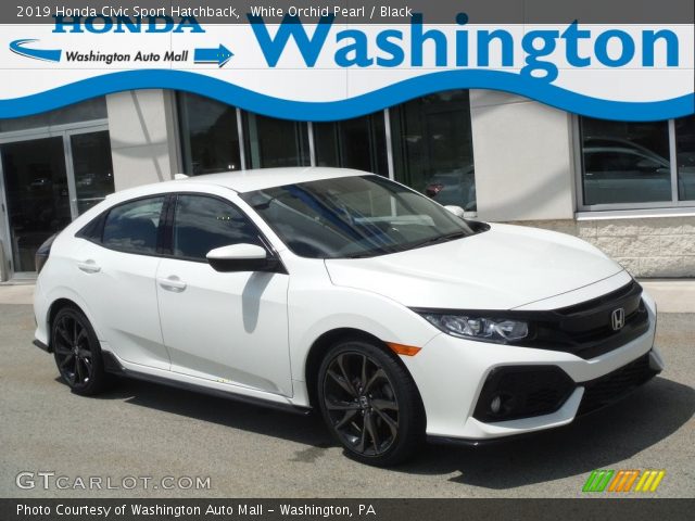 2019 Honda Civic Sport Hatchback in White Orchid Pearl