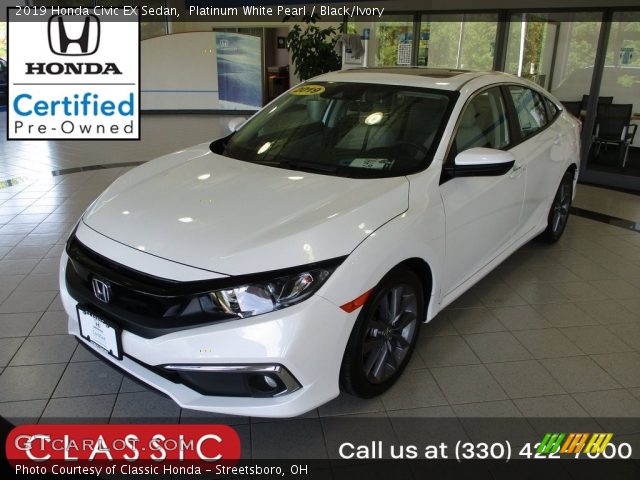 2019 Honda Civic EX Sedan in Platinum White Pearl