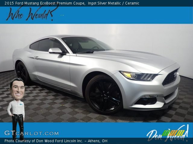2015 Ford Mustang EcoBoost Premium Coupe in Ingot Silver Metallic