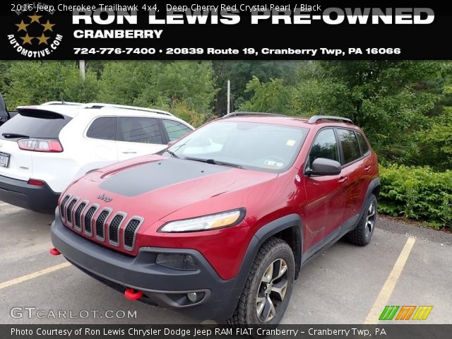 2016 Jeep Cherokee Trailhawk 4x4 in Deep Cherry Red Crystal Pearl