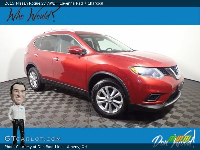 2015 Nissan Rogue SV AWD in Cayenne Red