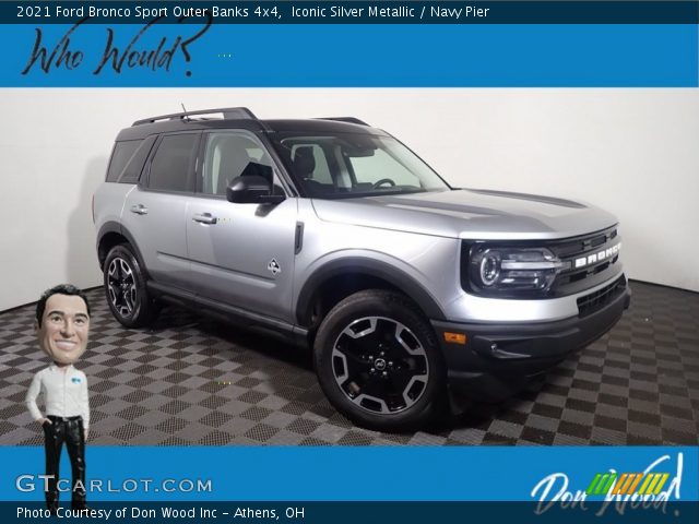 2021 Ford Bronco Sport Outer Banks 4x4 in Iconic Silver Metallic