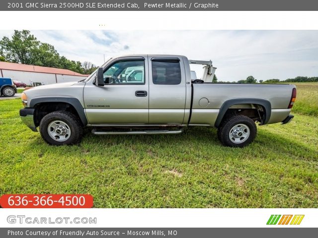 2001 GMC Sierra 2500HD SLE Extended Cab in Pewter Metallic
