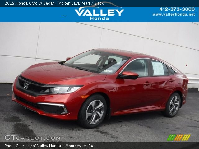 2019 Honda Civic LX Sedan in Molten Lava Pearl