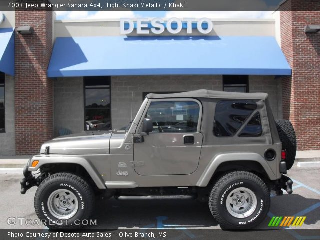 2003 Jeep Wrangler Sahara 4x4 in Light Khaki Metallic