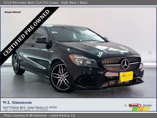 2019 Mercedes-Benz CLA 250 Coupe in Night Black