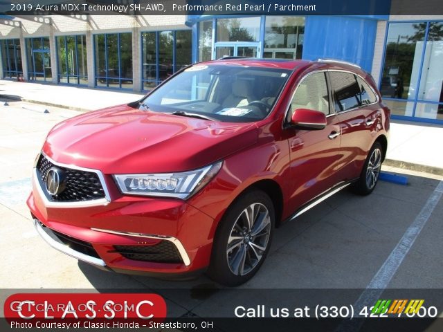 2019 Acura MDX Technology SH-AWD in Performance Red Pearl