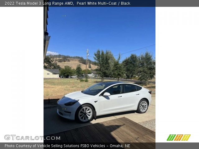 2022 Tesla Model 3 Long Range AWD in Pearl White Multi-Coat