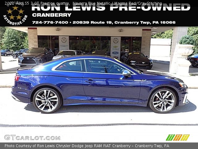 2022 Audi S5 3.0T Prestige quattro in Navarra Blue Metallic