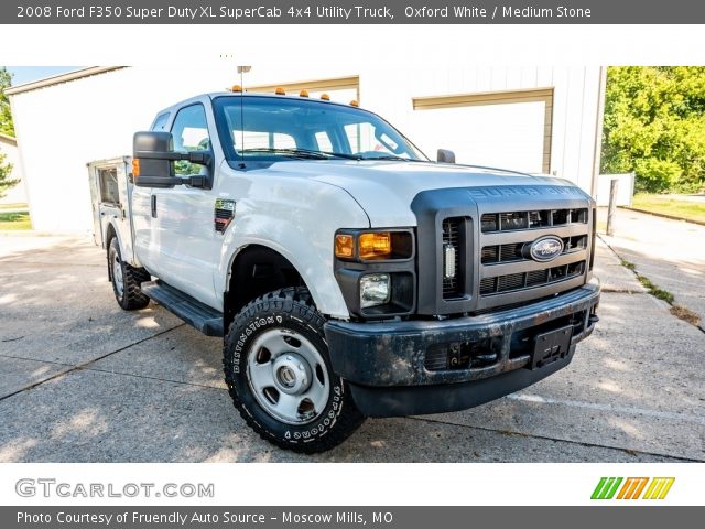 2008 Ford F350 Super Duty XL SuperCab 4x4 Utility Truck in Oxford White