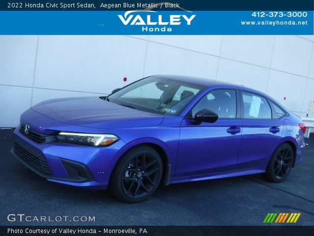 2022 Honda Civic Sport Sedan in Aegean Blue Metallic