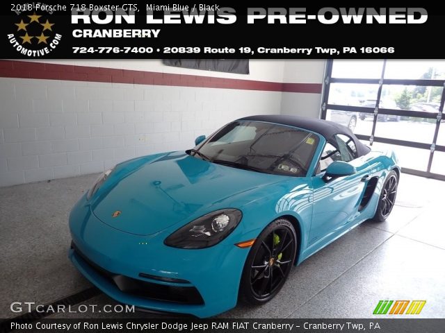 2018 Porsche 718 Boxster GTS in Miami Blue