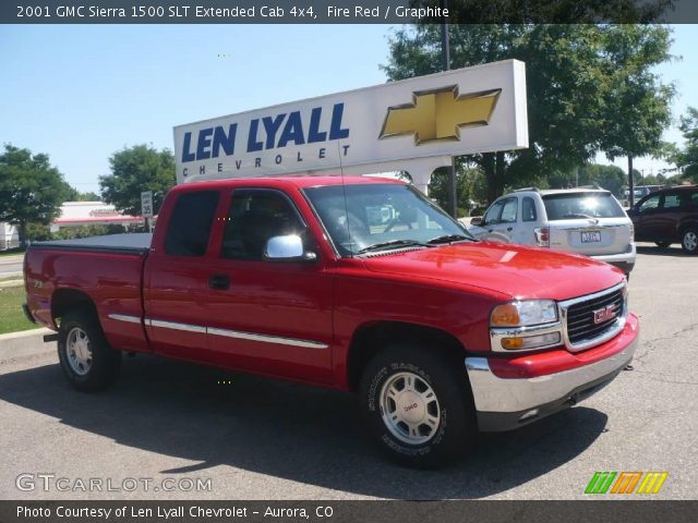 2001 GMC Sierra 1500 SLT Extended Cab 4x4 in Fire Red