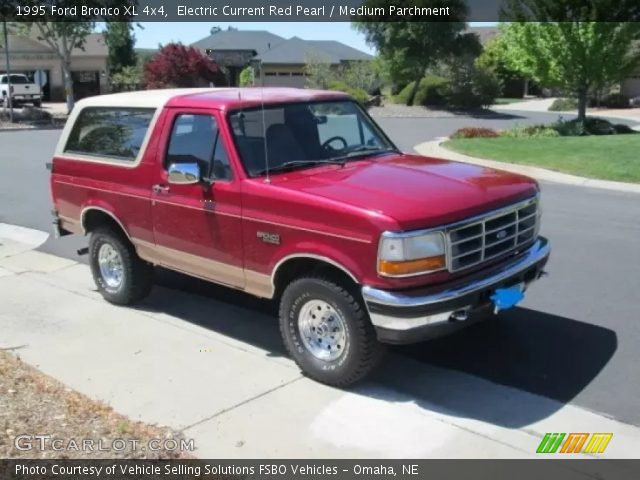 1995 Ford Bronco XL 4x4 in Electric Current Red Pearl
