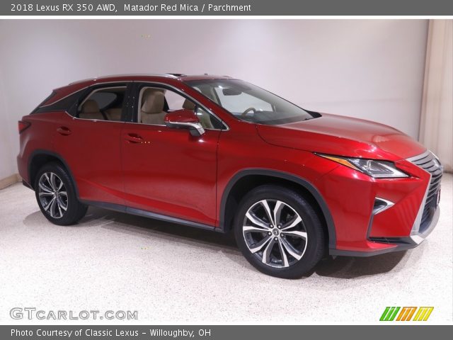 2018 Lexus RX 350 AWD in Matador Red Mica