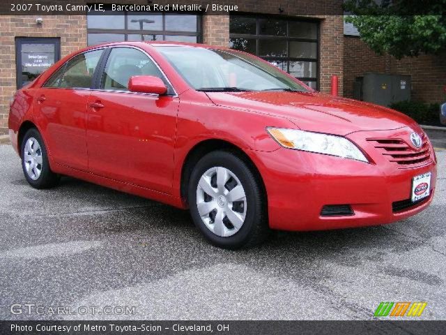 2007 Toyota Camry LE in Barcelona Red Metallic
