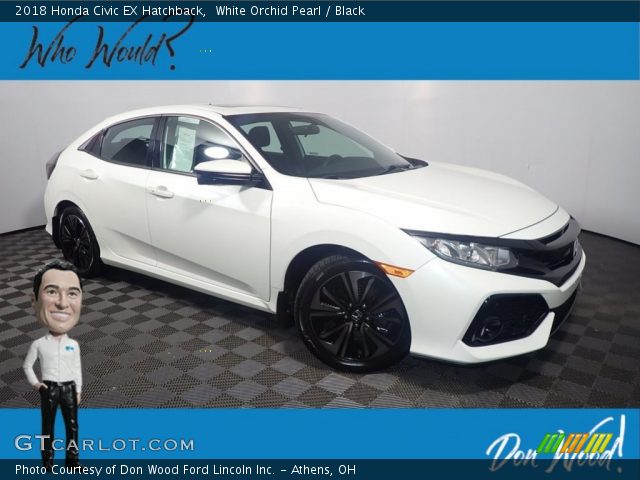 2018 Honda Civic EX Hatchback in White Orchid Pearl