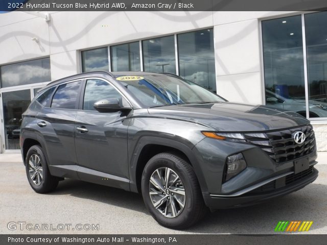 2022 Hyundai Tucson Blue Hybrid AWD in Amazon Gray