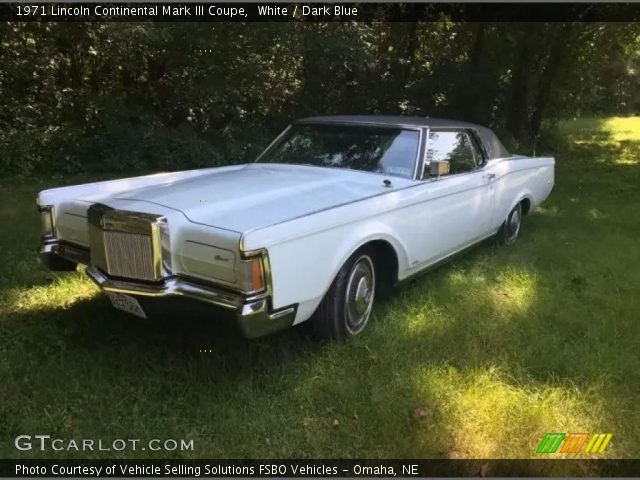 1971 Lincoln Continental Mark III Coupe in White
