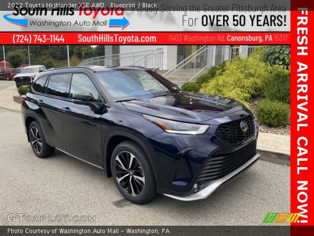 2022 Toyota Highlander XSE AWD in Blueprint