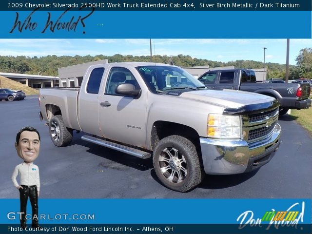 2009 Chevrolet Silverado 2500HD Work Truck Extended Cab 4x4 in Silver Birch Metallic