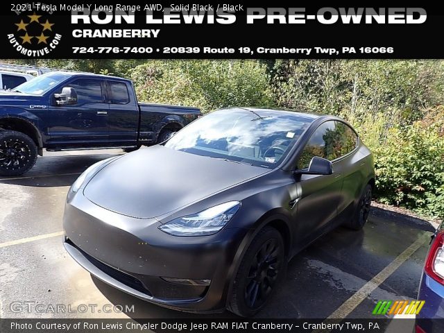 2021 Tesla Model Y Long Range AWD in Solid Black