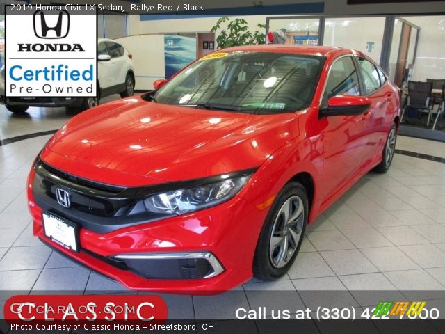 2019 Honda Civic LX Sedan in Rallye Red