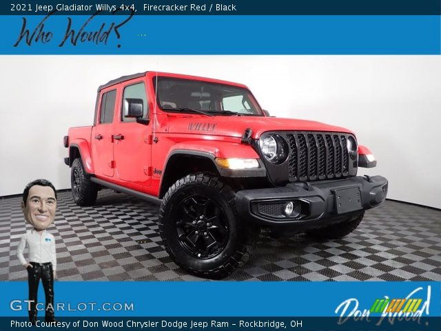 2021 Jeep Gladiator Willys 4x4 in Firecracker Red