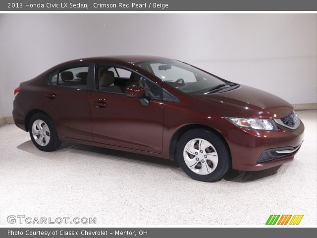 2013 Honda Civic LX Sedan in Crimson Red Pearl