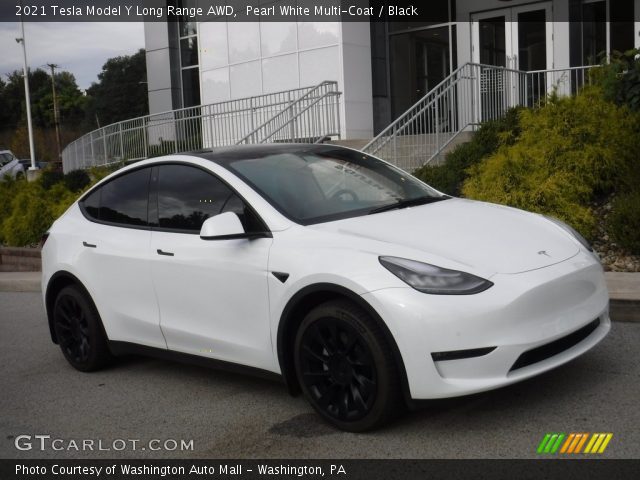 2021 Tesla Model Y Long Range AWD in Pearl White Multi-Coat