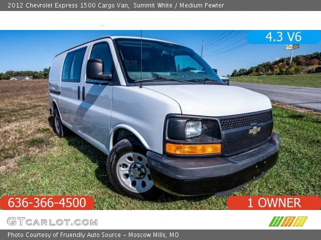 2012 Chevrolet Express 1500 Cargo Van in Summit White