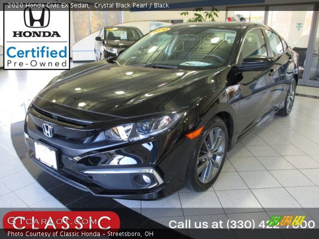 2020 Honda Civic EX Sedan in Crystal Black Pearl