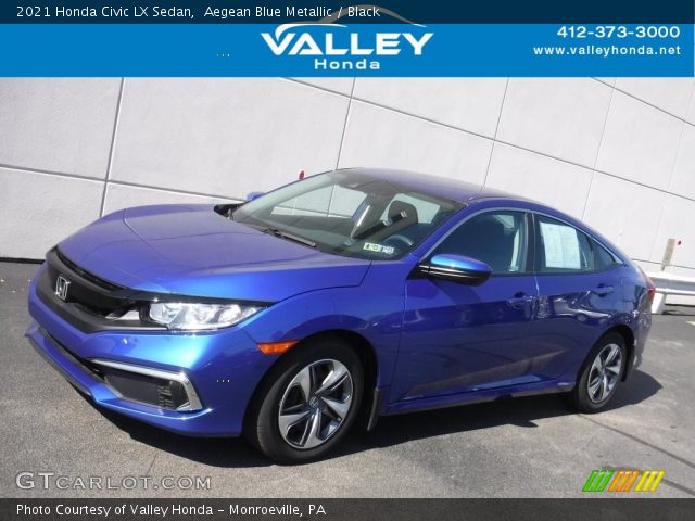 2021 Honda Civic LX Sedan in Aegean Blue Metallic