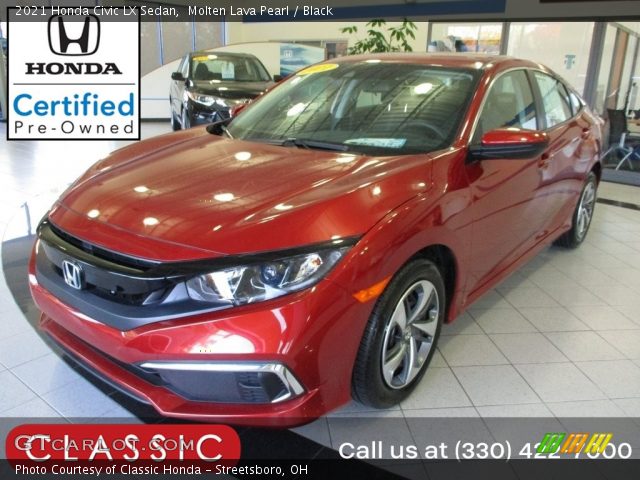 2021 Honda Civic LX Sedan in Molten Lava Pearl