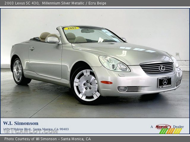 2003 Lexus SC 430 in Millennium Silver Metallic
