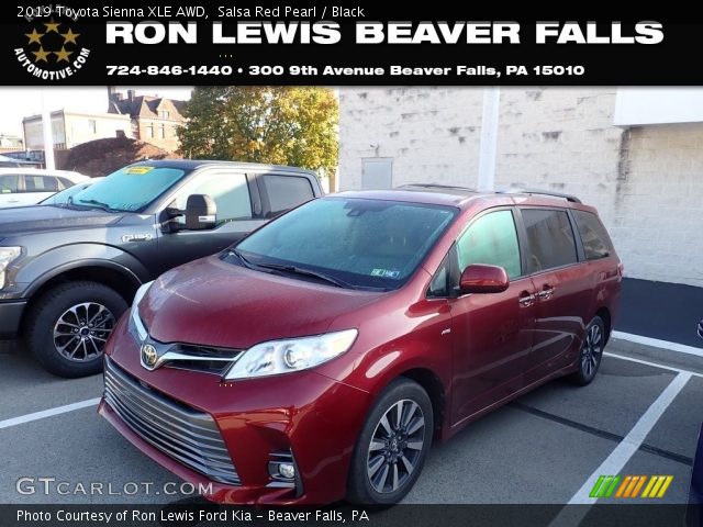 2019 Toyota Sienna XLE AWD in Salsa Red Pearl
