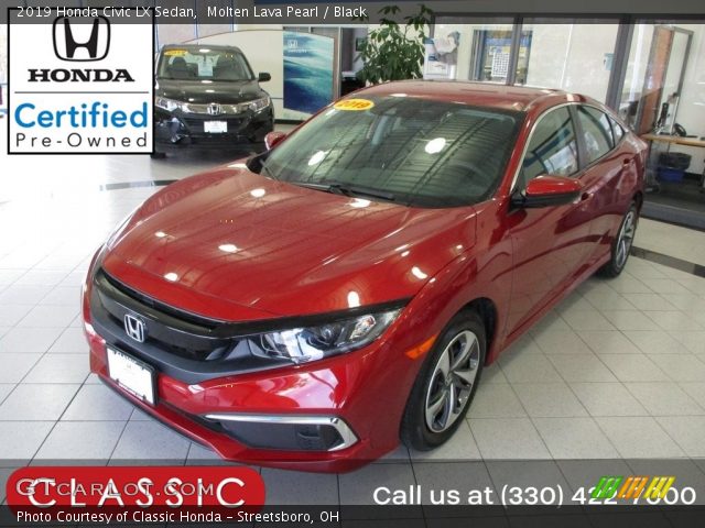 2019 Honda Civic LX Sedan in Molten Lava Pearl