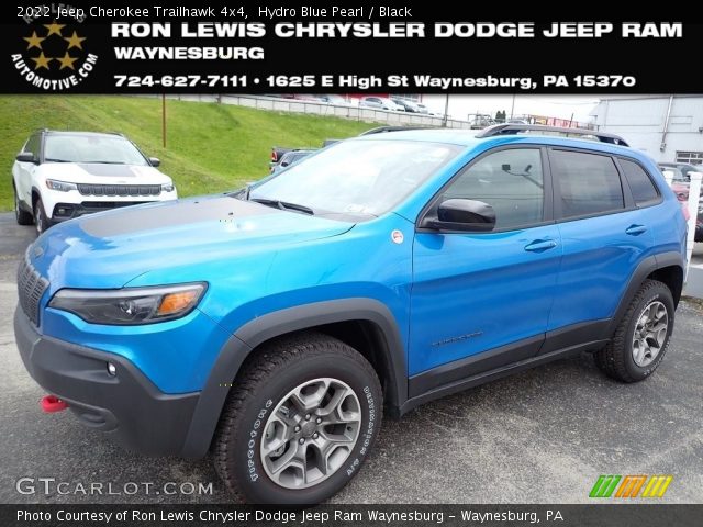 2022 Jeep Cherokee Trailhawk 4x4 in Hydro Blue Pearl