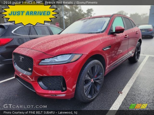 2018 Jaguar F-PACE S AWD in Firenze Red Metallic