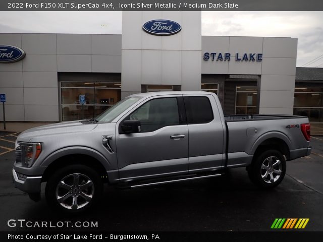2022 Ford F150 XLT SuperCab 4x4 in Iconic Silver Metallic
